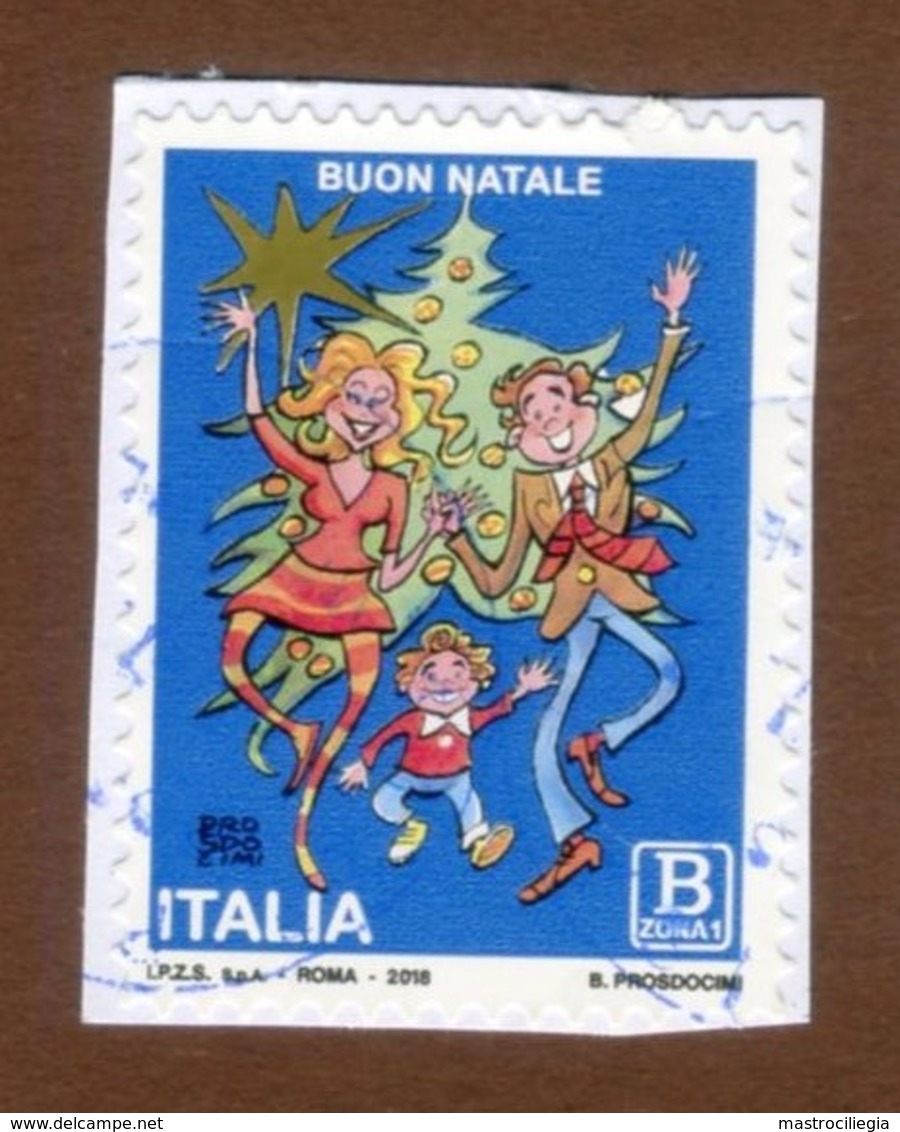 ITALIA 2018 Natale Soggetto Laico B Zona 1 Su Frammento - 2011-20: Usati