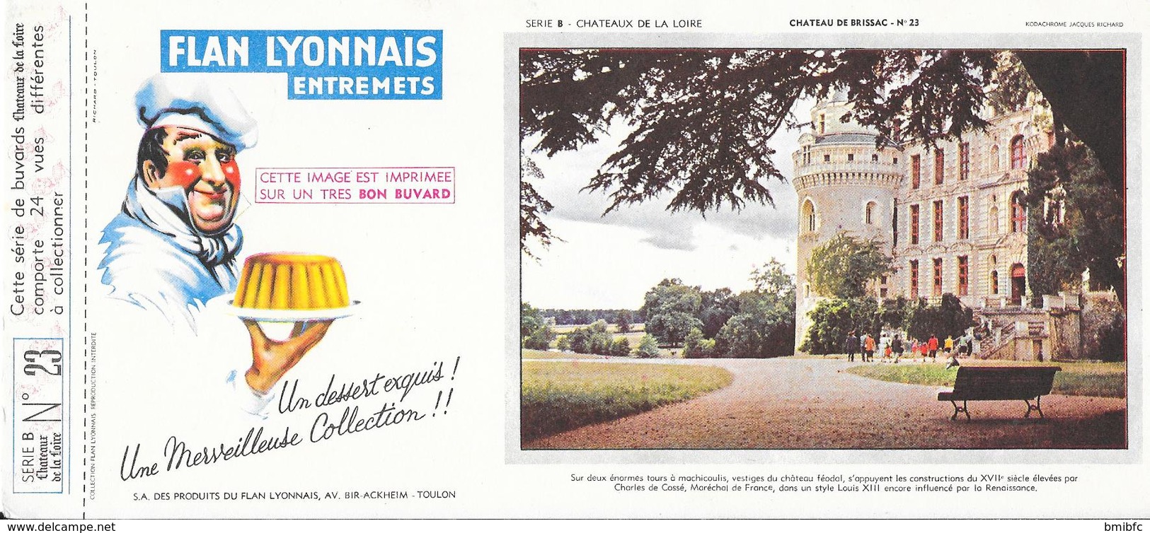Série B N° 23 : Flan Lyonnais Entremets - Château De Brissac - Auto's