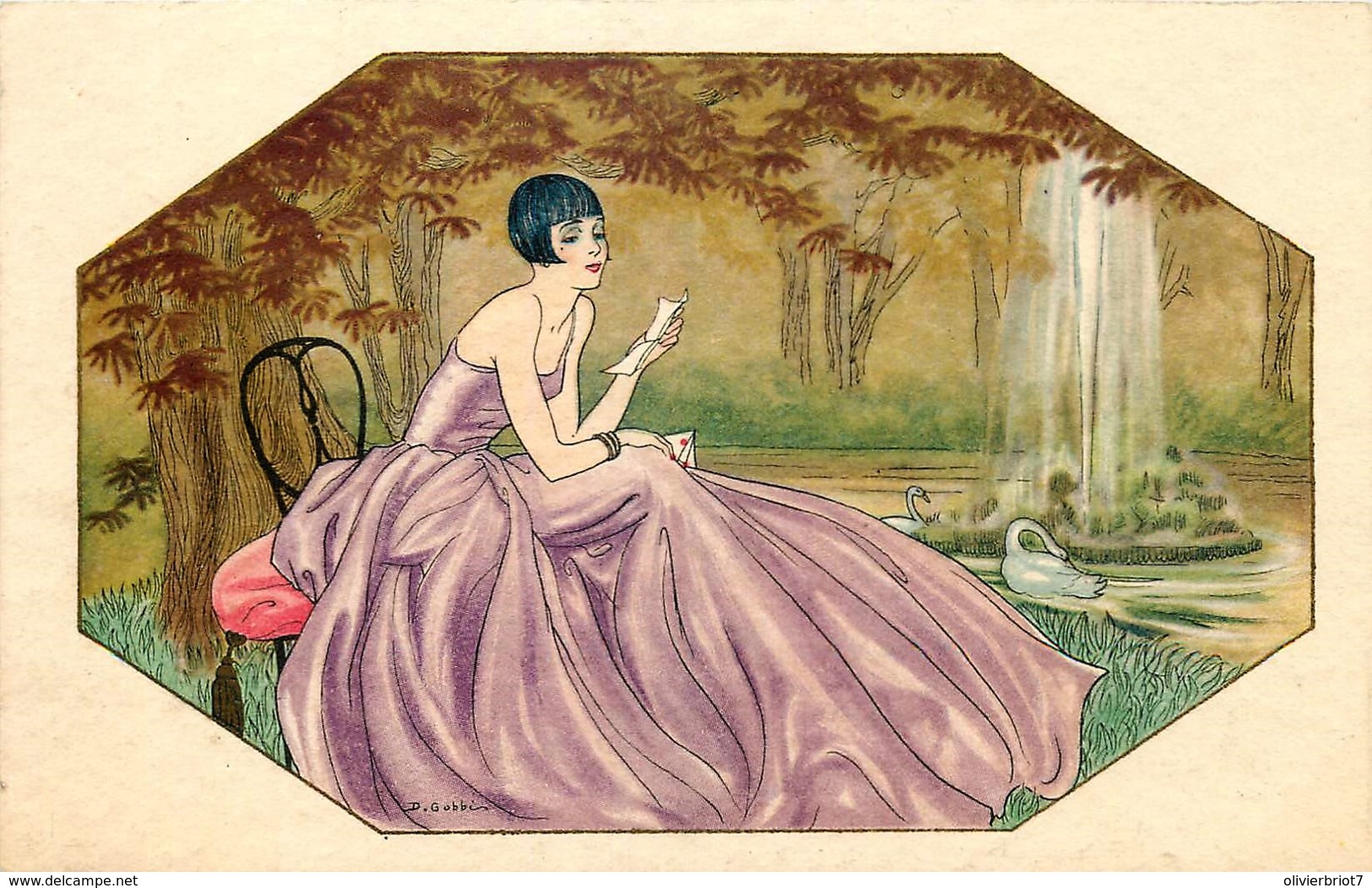 Fantaisie - Art Nouveau - Illustrateur D. GOBBI - Femme - Série 2478 - Autres & Non Classés