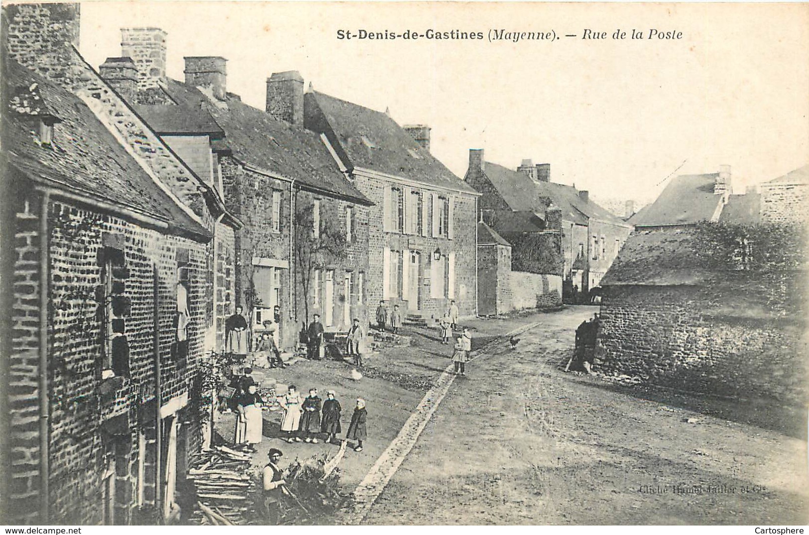 CPA 53 Mayenne St Saint Denis De Gastines Rue De La Poste - Non Voyagée - Altri & Non Classificati