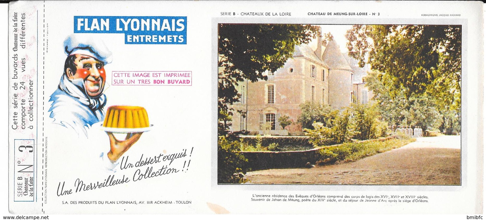 Série B N° 3: Flan Lyonnais Entremets - Château De Meung-sur-Loire - Automotive