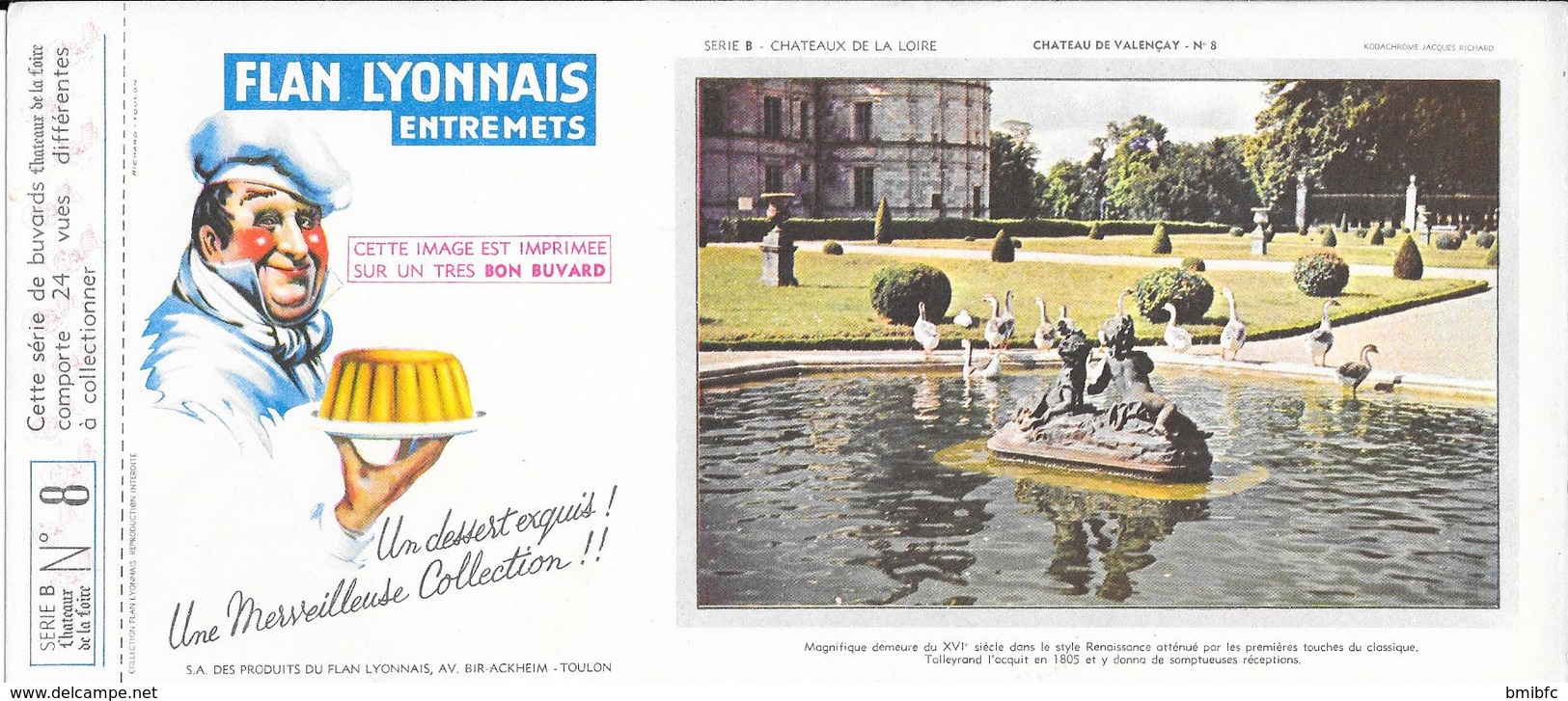 Série B N° 8: Flan Lyonnais Entremets - Château De Valençay N° 8 - Auto's