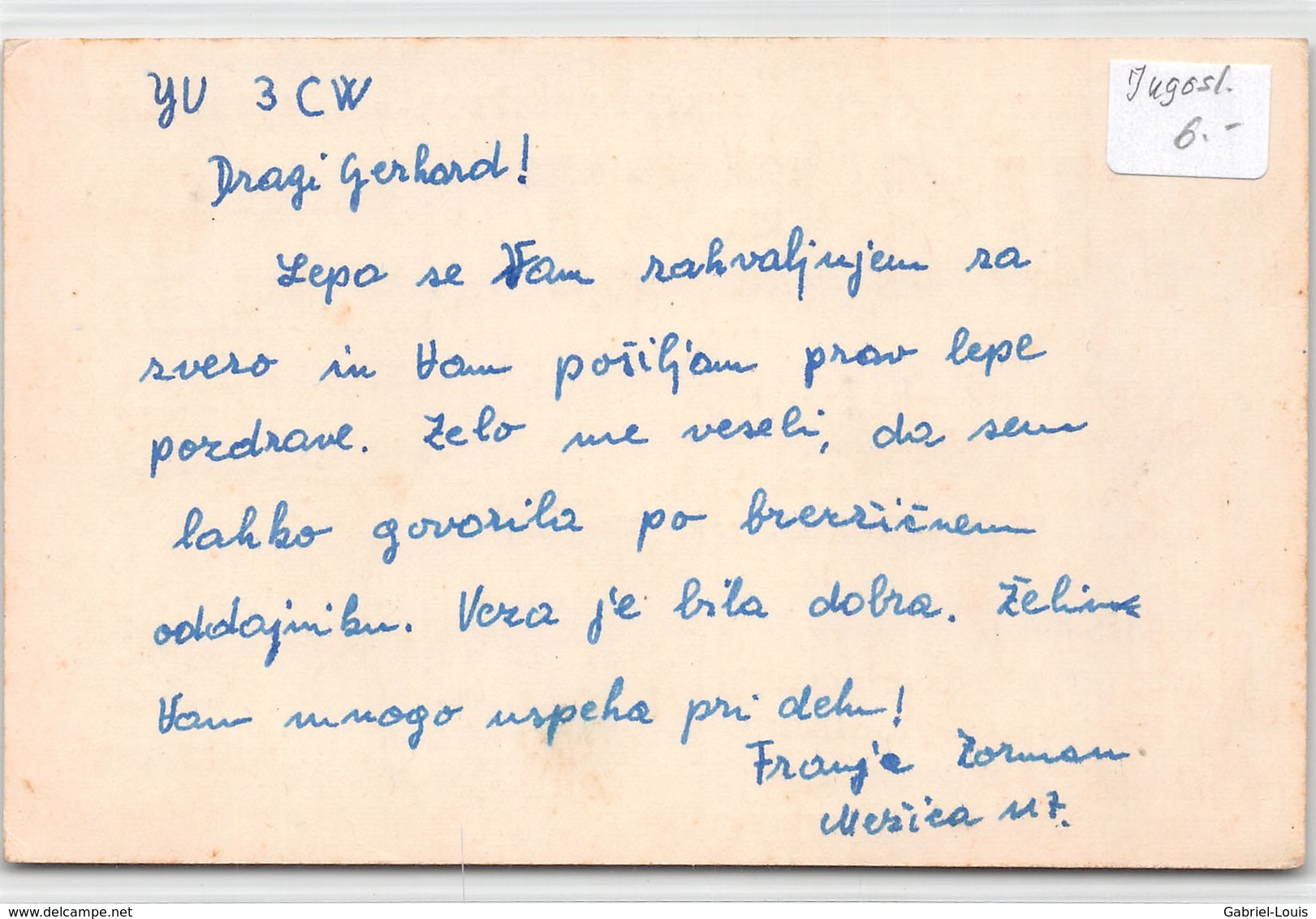 QSL Cards - YU 3 EST  Yugoslavia Amateur Station  Mezica - Near Ljubljana - Lead Mine- Sloveija - 1957 - Radio Amateur