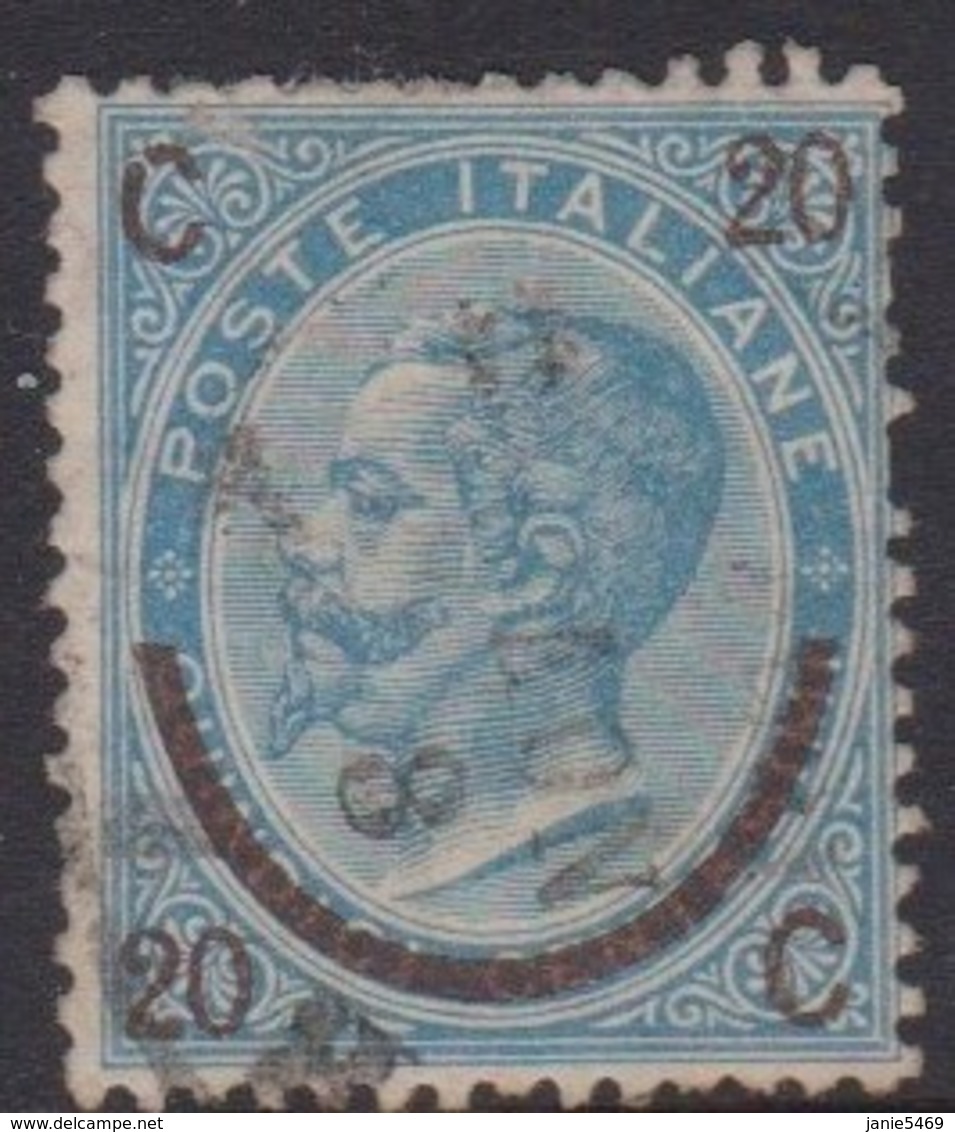 Italy S 23 1865 King Victor Emmanuel II, Surcharged 20c On 15c  Blue 1st Type, Used - Used