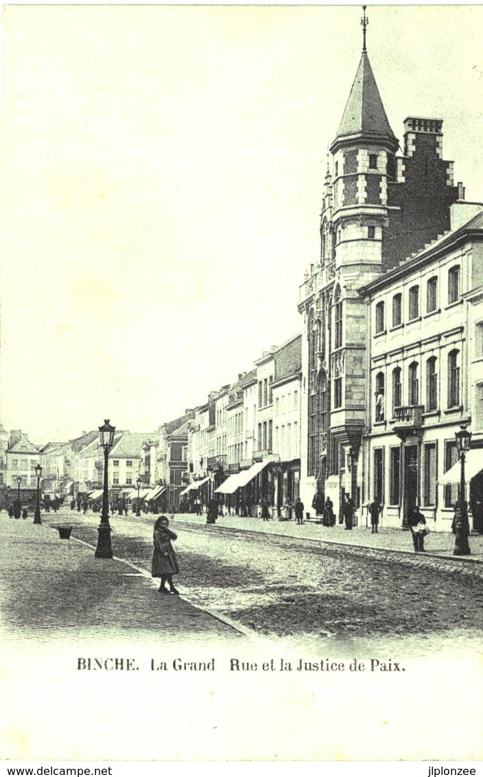 BINCHE  La Grand Rue Et La Justice De Paix. - Binche