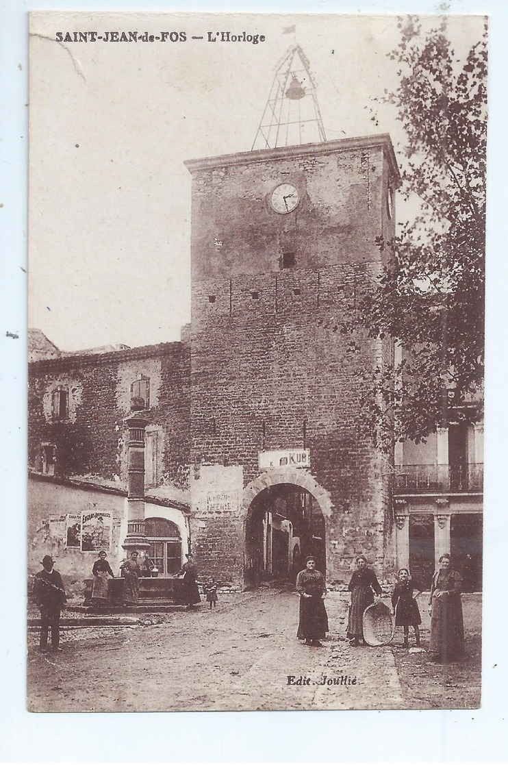 Cpa -13 - Saint- Jean- De- Fos -  L'horloge  1929 - Autres & Non Classés