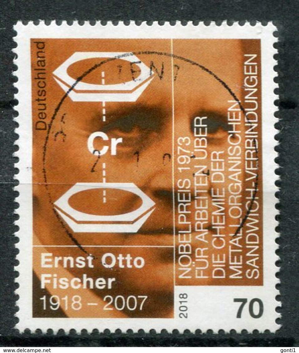 Germany,Allemagne 2018 Mi.Nr.3420 "Ernst Otto Fischer,,Nobelpreisträger Chemie "1 Wert Used - Usados