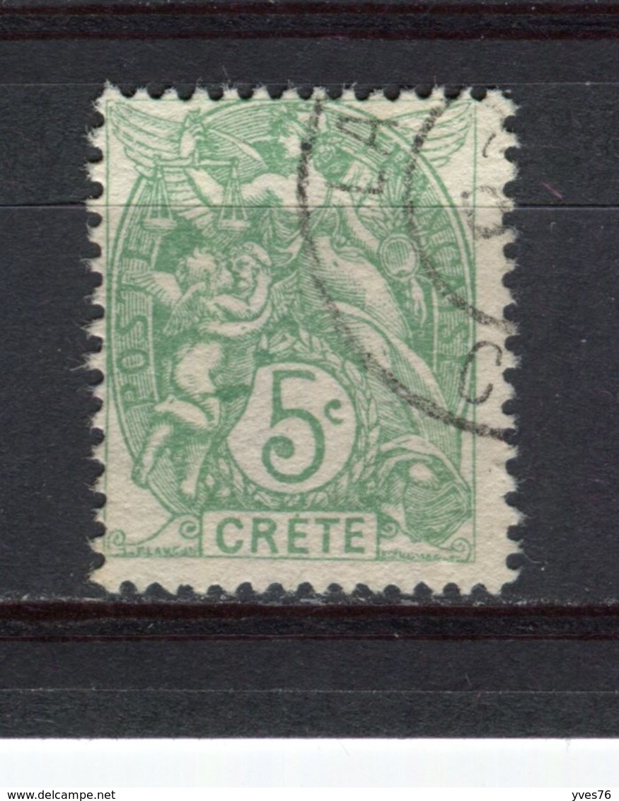 CRETE Bureaux Français - Y&T N° 5° - Type Blanc - Used Stamps