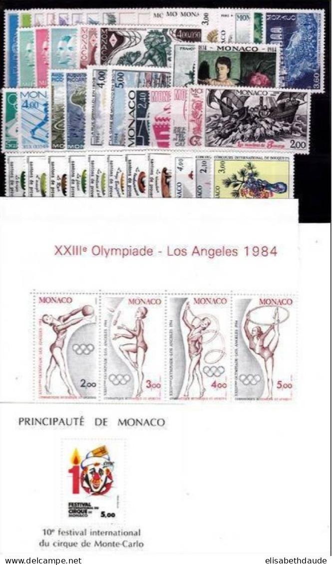 MONACO - 1984 - ANNEE COMPLETE ** - COTE YVERT = 117 EUROS - Volledige Jaargang