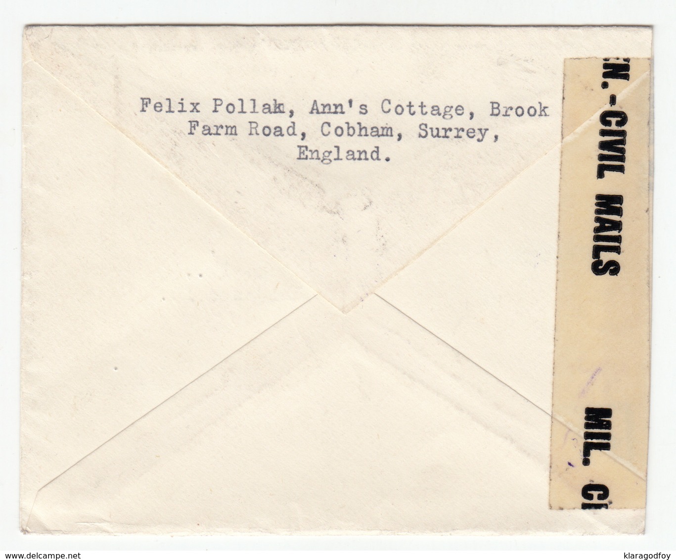 Great Britain Letter Cover Posted 1946 Leatherhead To Austria - CENSORED B191201 - Briefe U. Dokumente