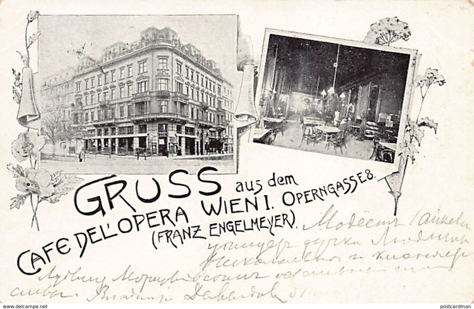 WIEN - Cafe De L'Opera, Operngasse 8, Franz Engelmeyer. - Autres & Non Classés