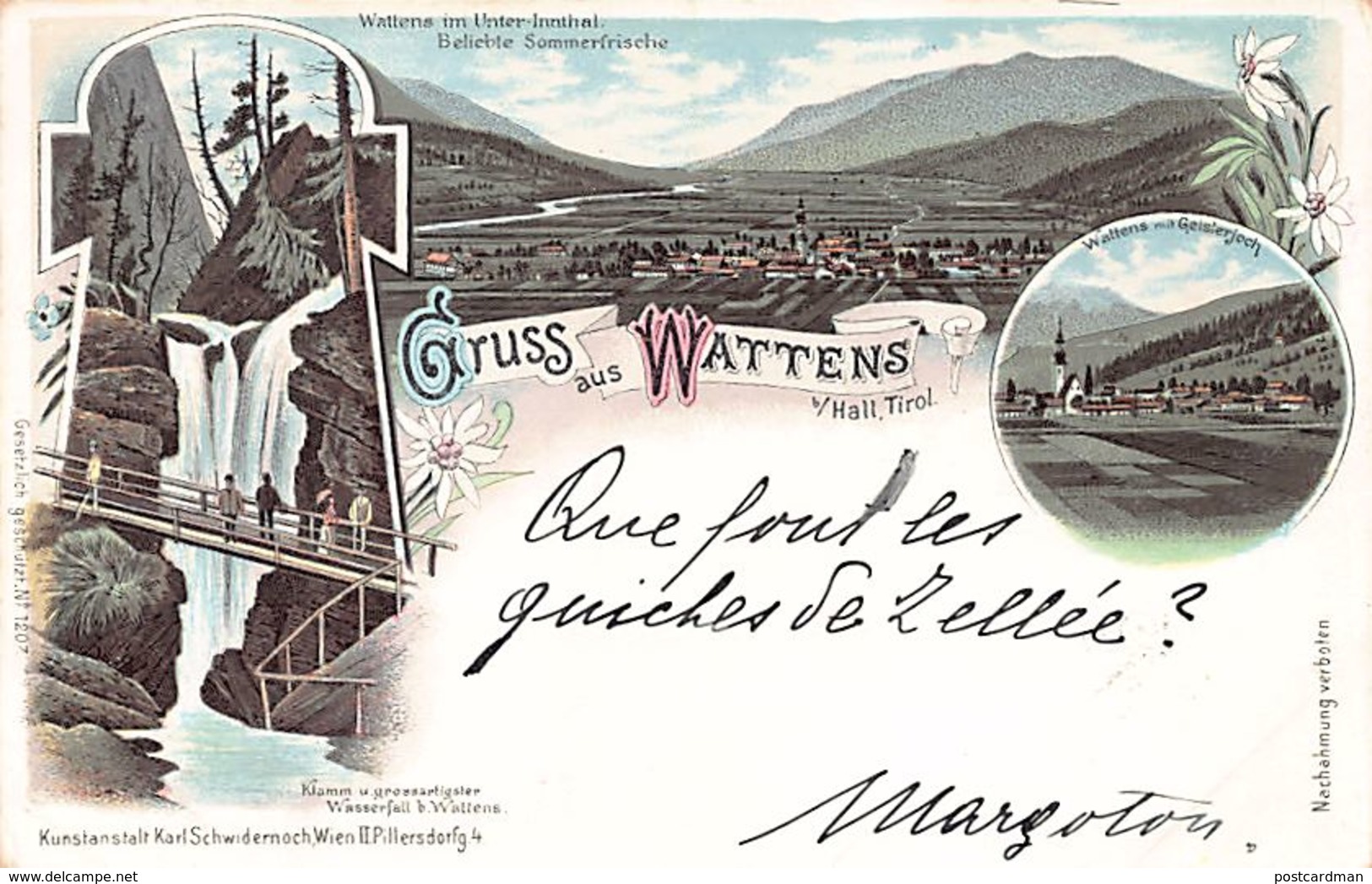 Osterreich - WATTENS (T) - Gruss Aus Wattens Bei Hall, Tirol - Litho - Wattens