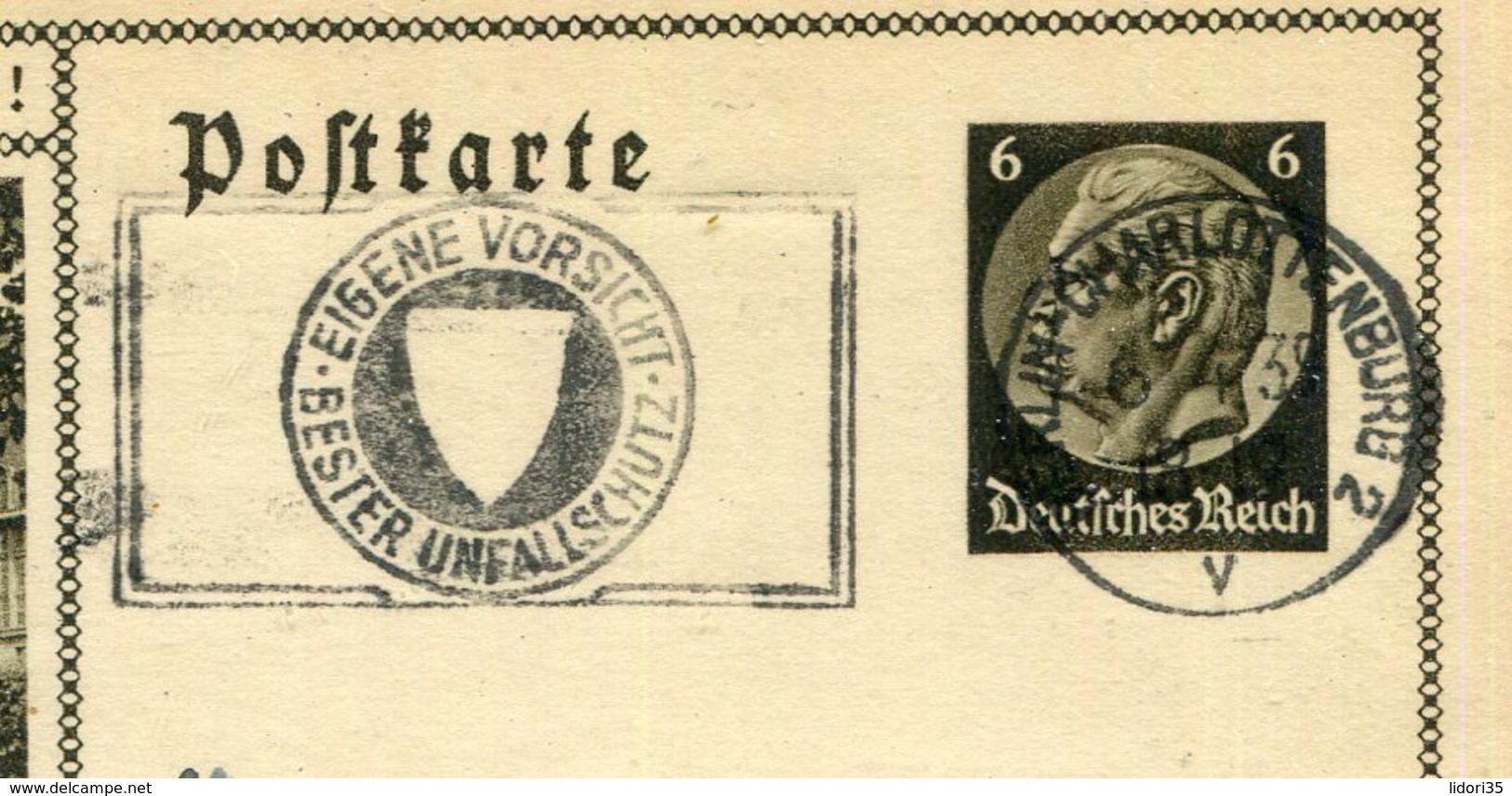 Deutsches Reich / 1939 / Bildpostkarte "LEIPZIG" Masch.-Stempel Berlin-Charlottenburg "Unfallschutz" (1949) - Otros & Sin Clasificación