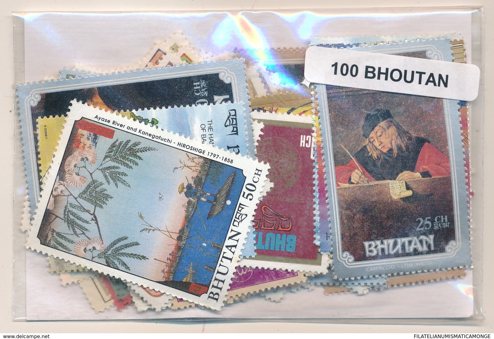 OFFER   Lot Stamp  Bhutan 100 Sellos Diferentes  (mixed Condition) - Vrac (max 999 Timbres)