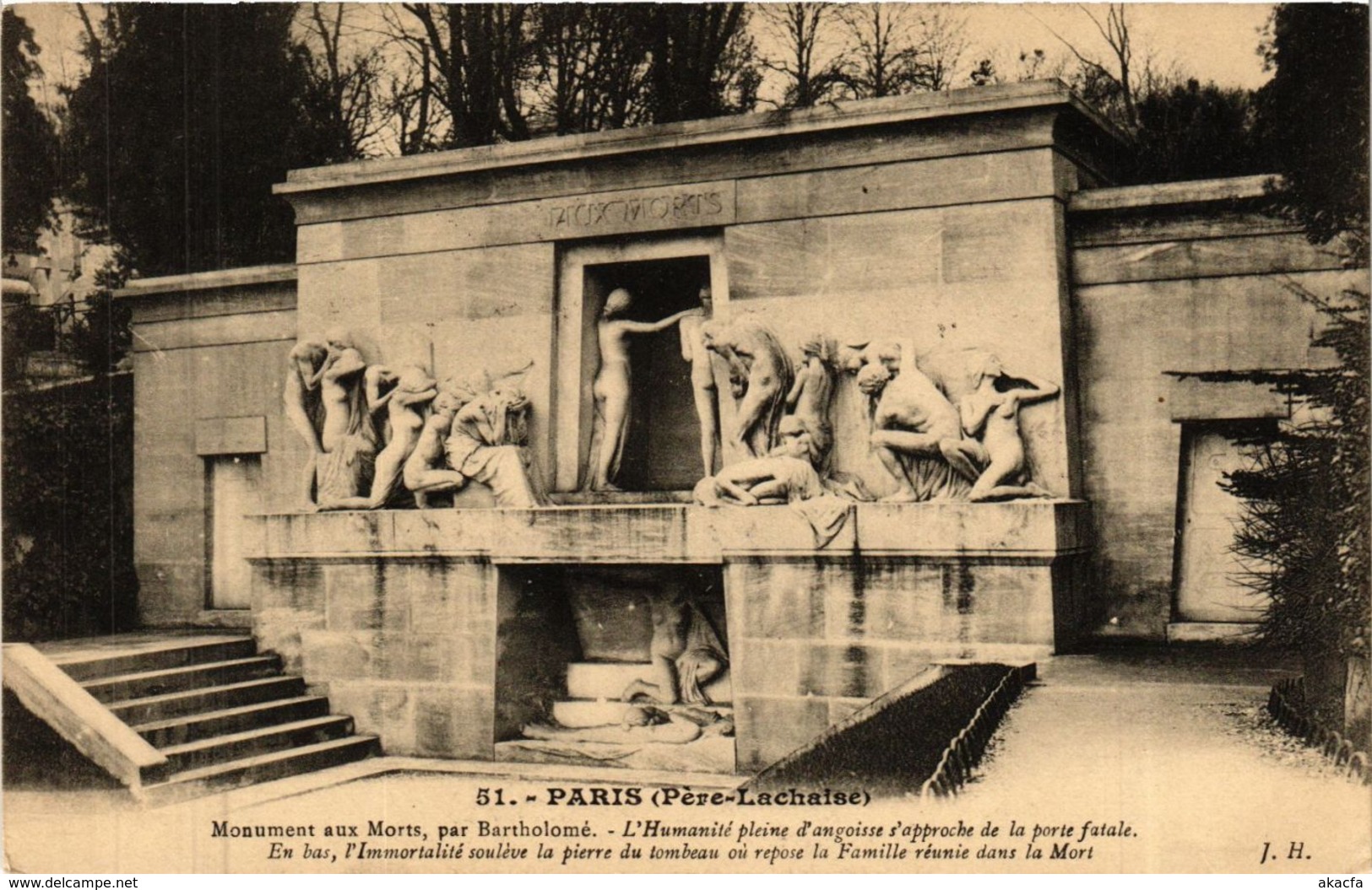 CPA PARIS 20e Monument Aux Morts, Par Bartholome (254594) - Statues