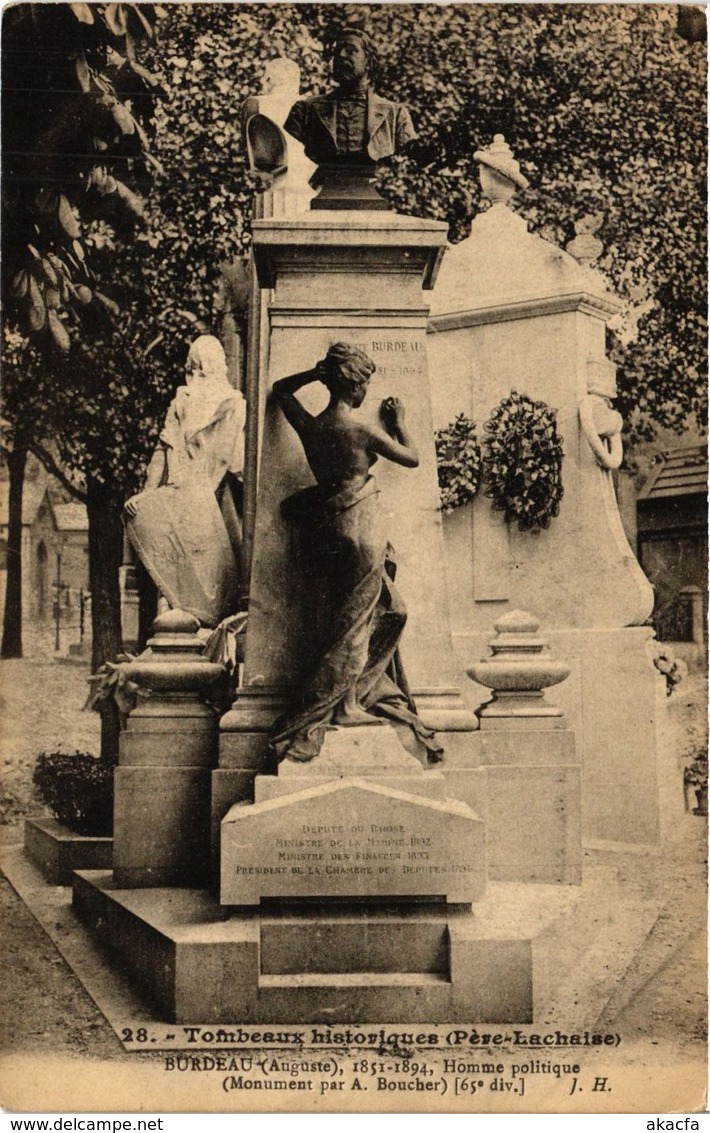 CPA PARIS 20e Tombeaux Historiques Burdeau (254690) - Statues