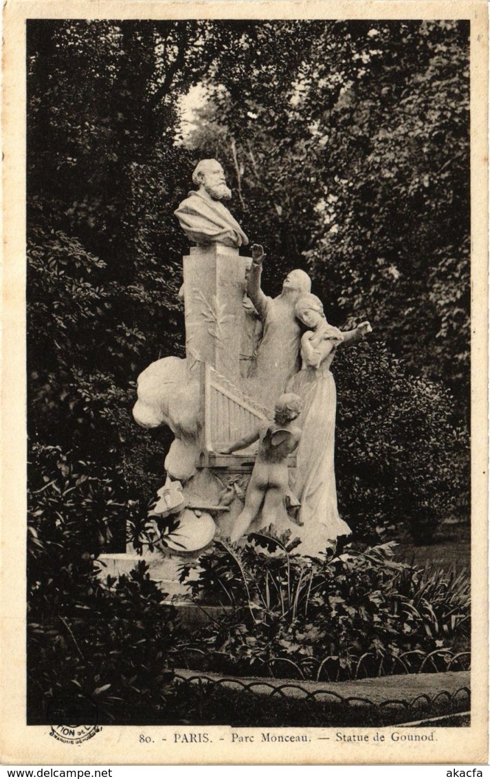 CPA PARIS 8e Parc Monceau - Statue De Gounod (258898) - Statues