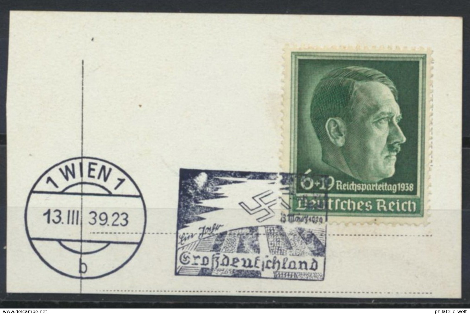 Deutsches Reich 672x O Briefstück Werbestempel Wien - Used Stamps