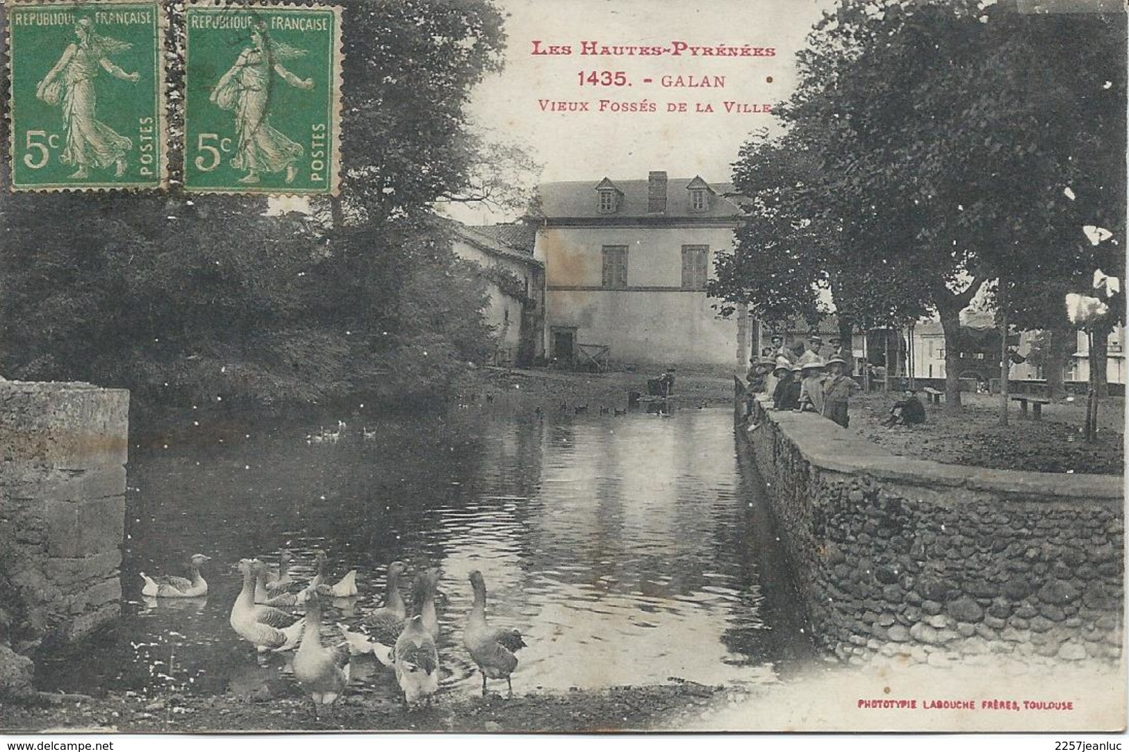 CP 65 - Galan Vieux Fossés De La Ville  Oblitération Lannemezan 1919 Au Dos - Galan