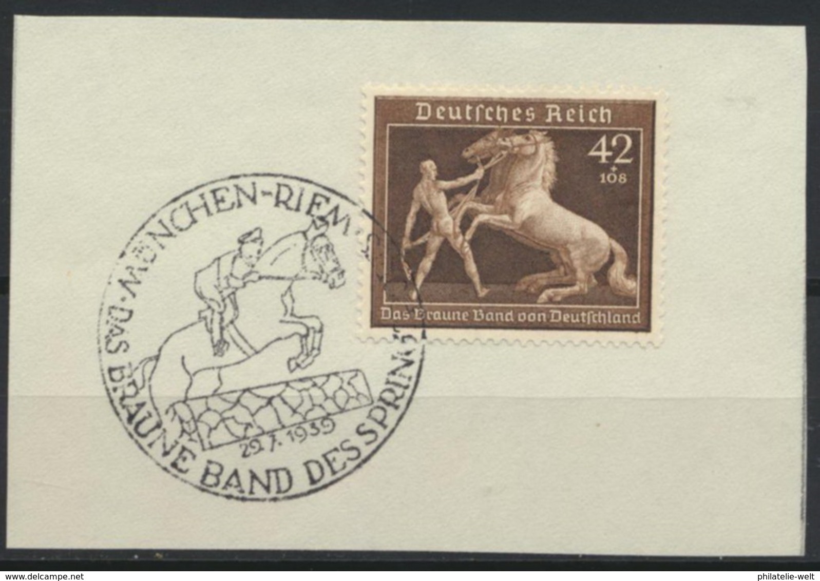 Deutsches Reich 699 O Briefstück Sonderstempel München-Riem - Oblitérés