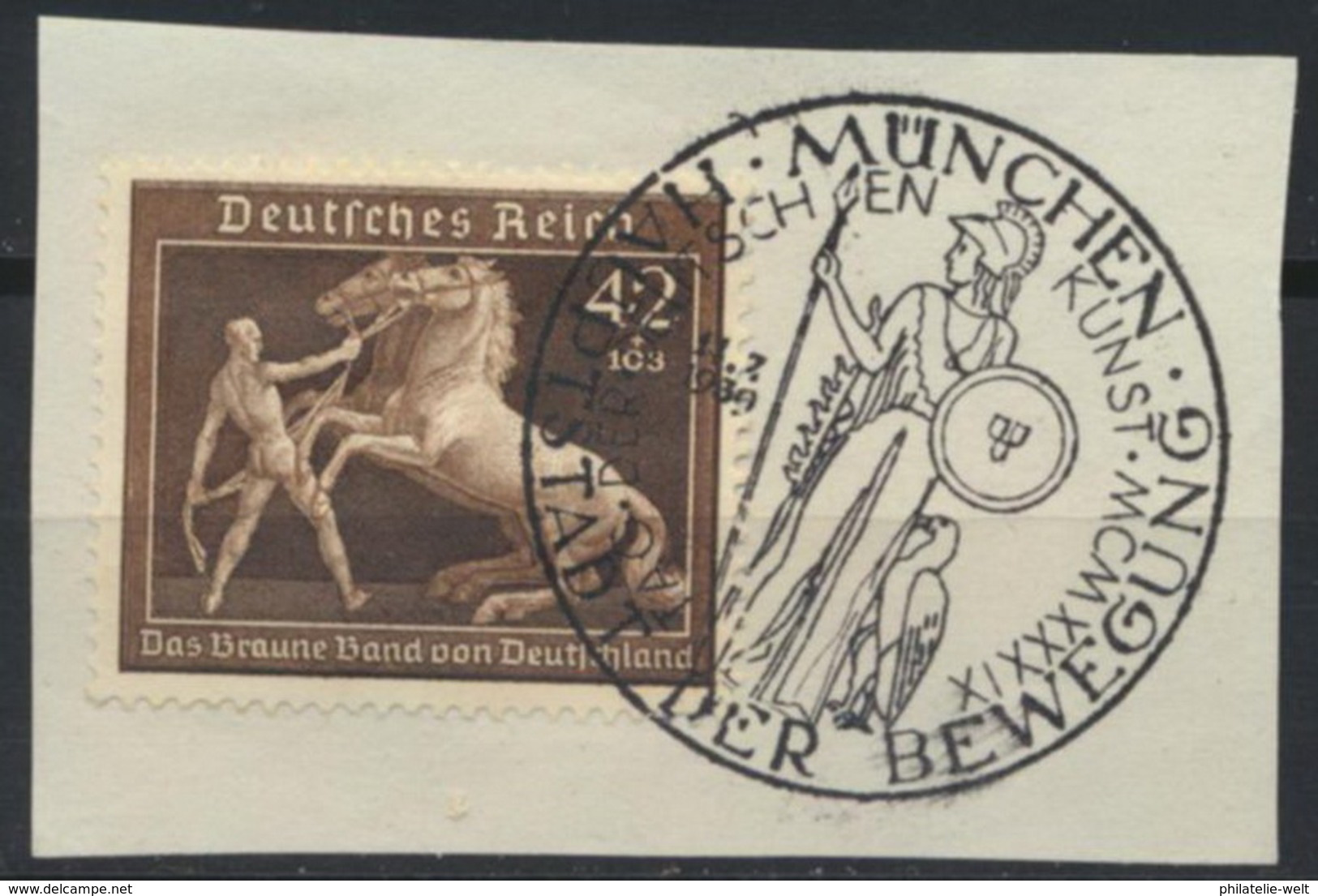 Deutsches Reich 699 O Briefstück Sonderstempel München - Oblitérés