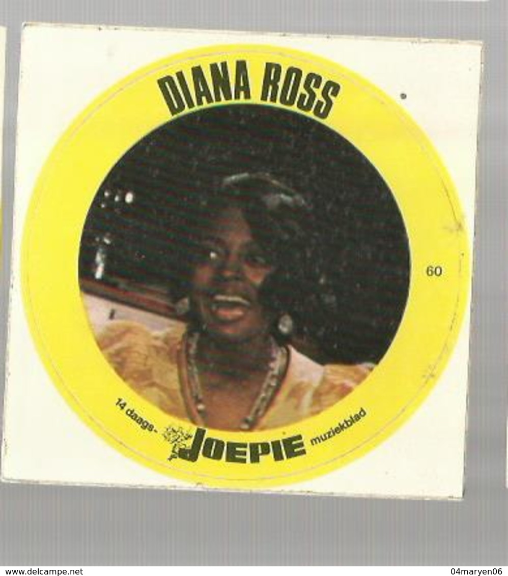 **Oude JOEPIE- Muziekblad Sticker     ** = "" DIANA  ROSS  "" - Autres & Non Classés