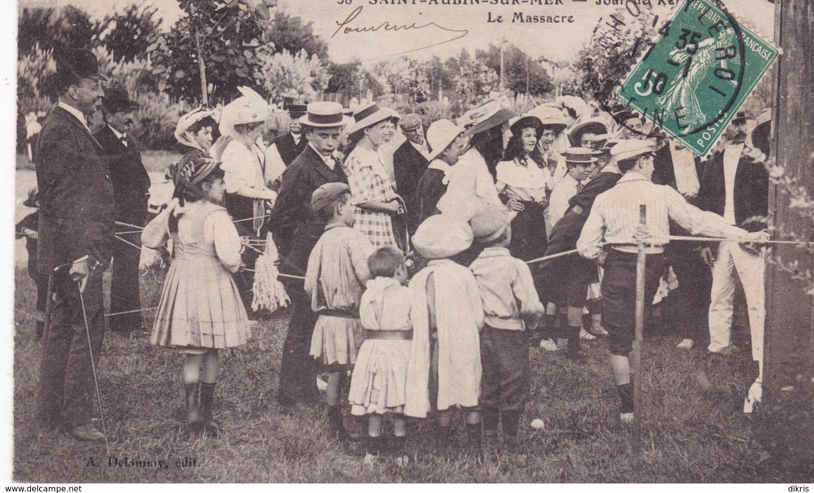 14-SAINT-AUBIN-SUR-MER-JOUR DE KERMESSE- LE MASSACRE-ANIMÉE - Saint Aubin