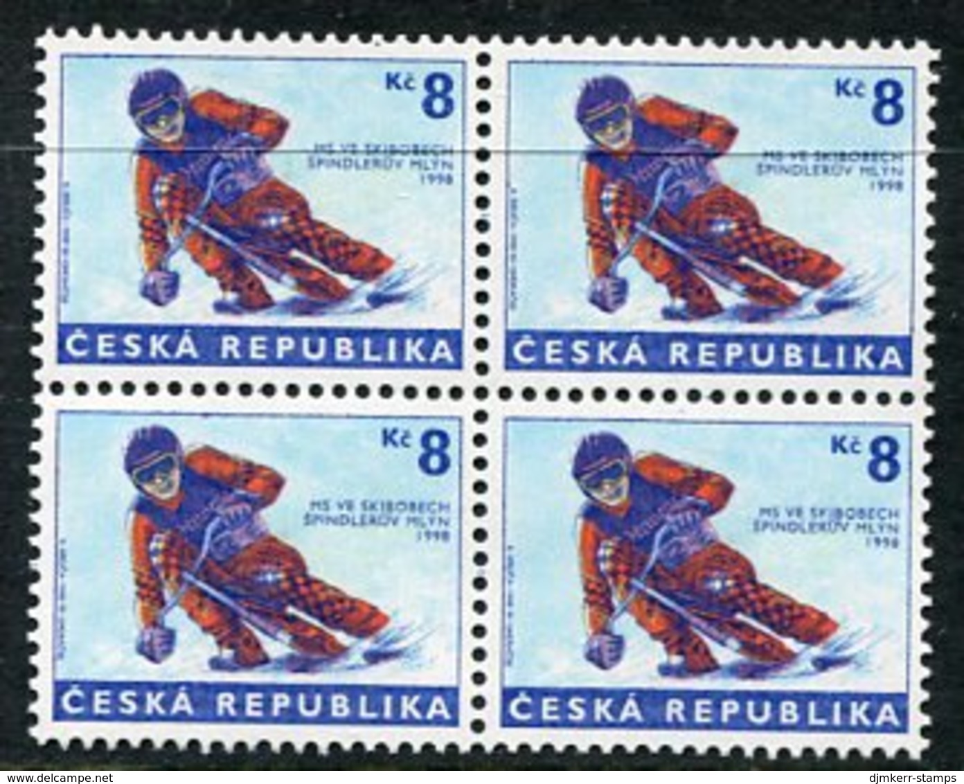 CZECH REPUBLIC 1998 Ski-bob World Cup Block Of 4  MNH / **.  Michel 170 - Neufs