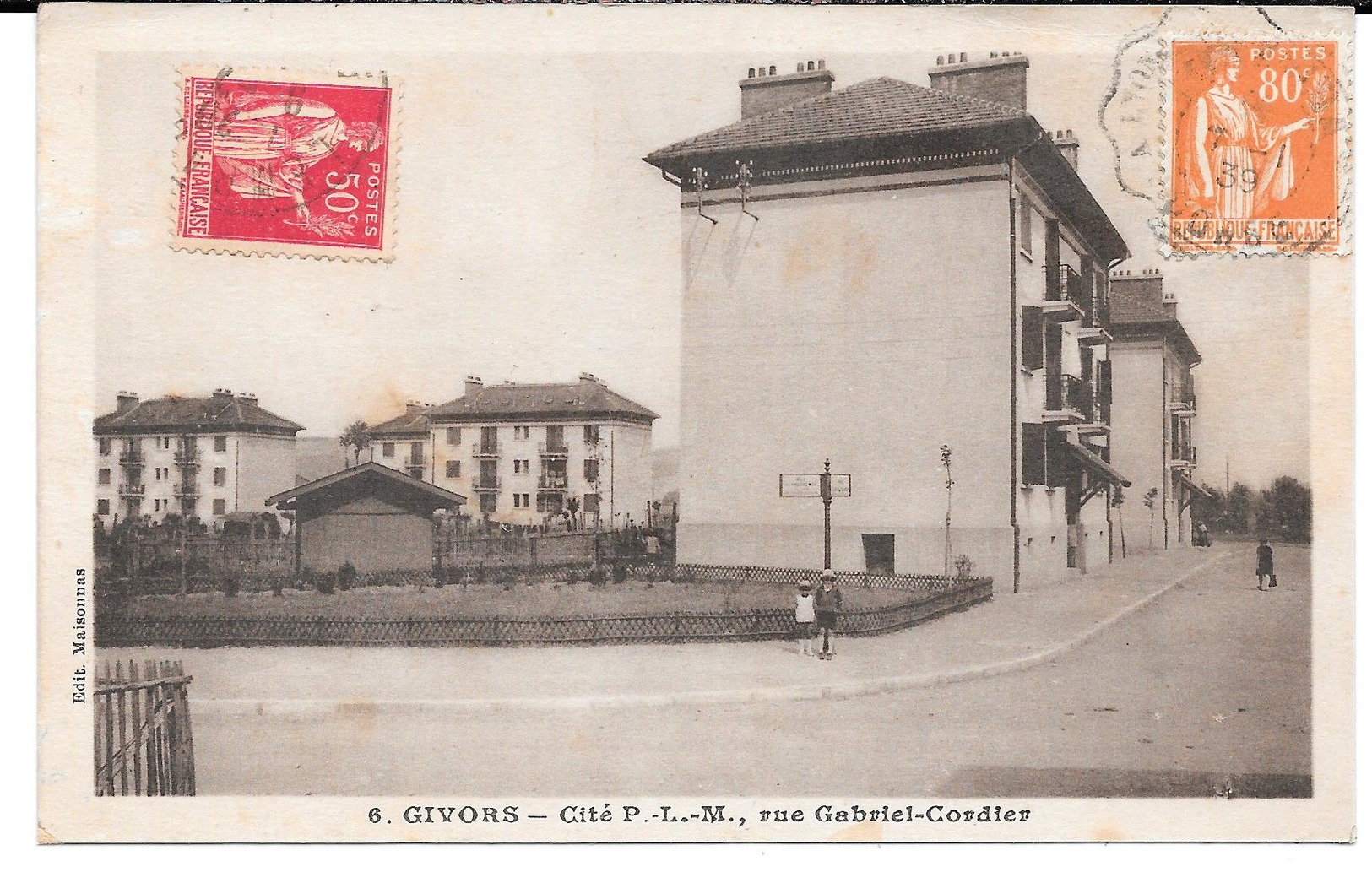Cpa Givors - Cité P.L.M , Rue Gabriel Cordier . - Givors