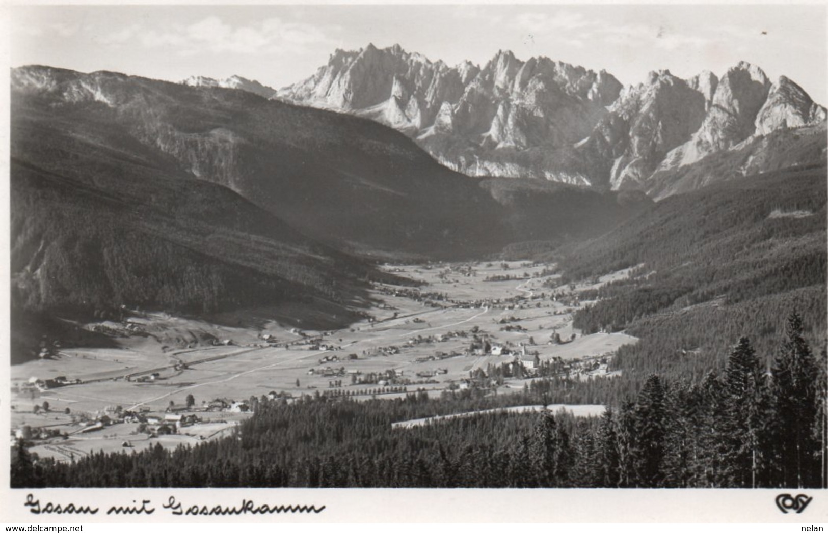 GOSAU MIT GOSAUKAMM-REAL PHOTO-1952 - Linz