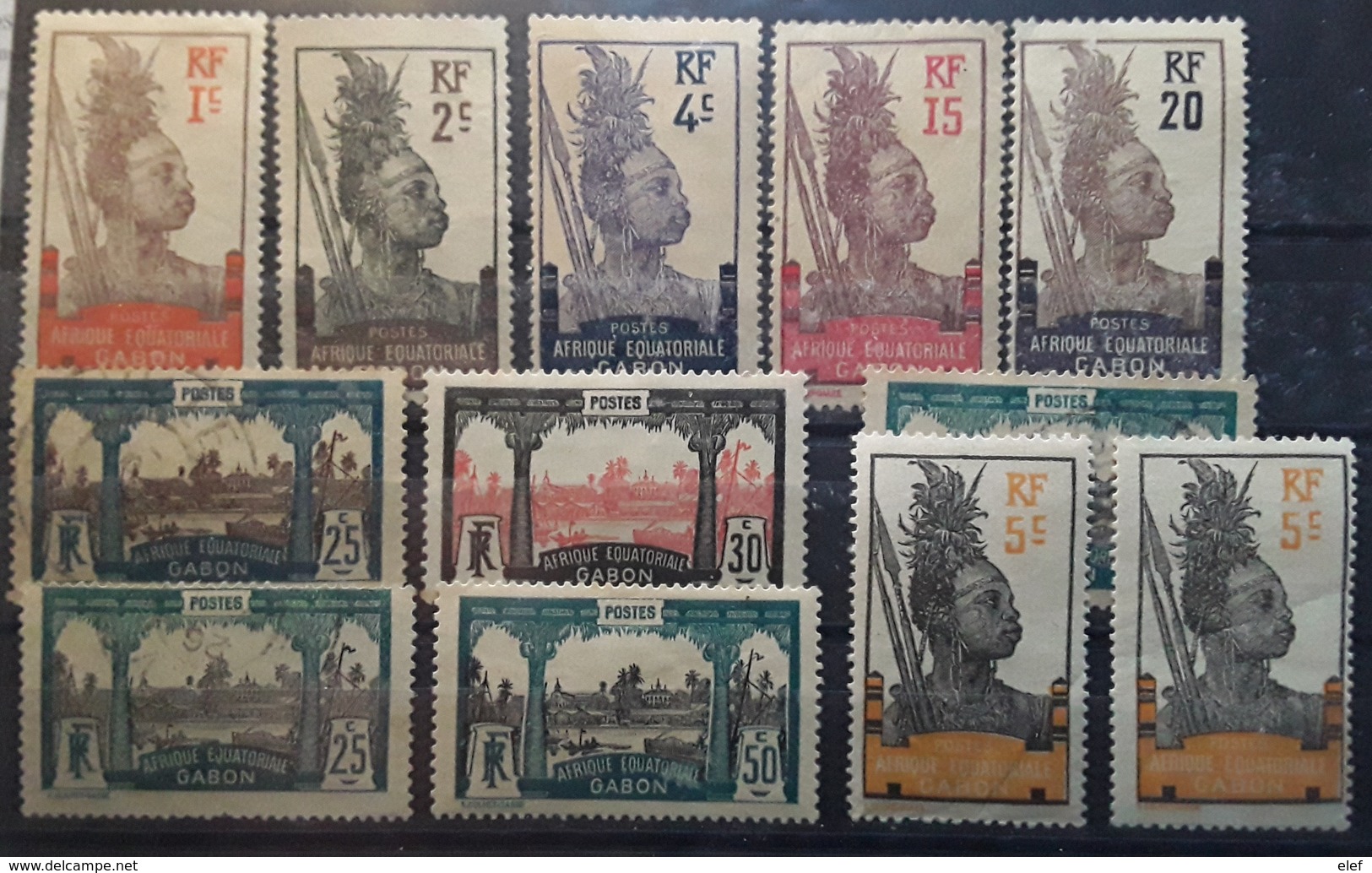 GABON 1910, Type Guerrier, Vue De Libreville 12 Timbres Entre Yvert 49 - 84 Neufs / O,  TB Cote Mini 25 Euros - Altri & Non Classificati