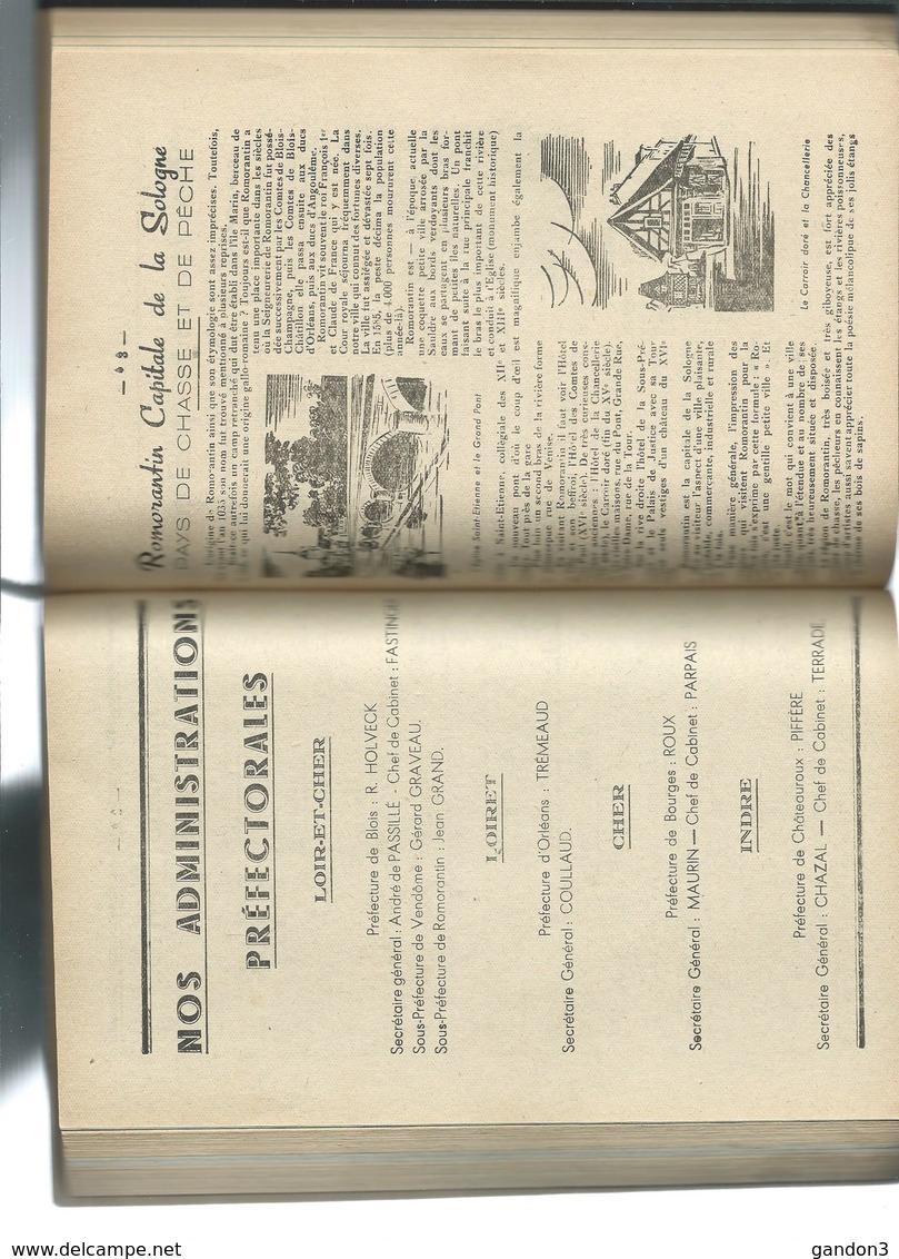 ALMANACH  ANNUAIRE  De  La  SOLOGNE  1949  édité Par La Sologne  Libre à ROMORANTIN - - Other & Unclassified