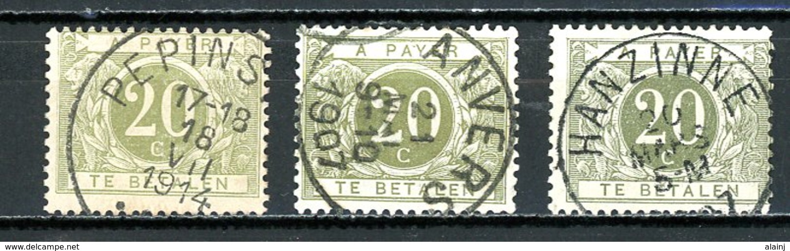 BE    TX  6 - 6a - 6b    Obl      ---      Les 3 Nuances... - Timbres