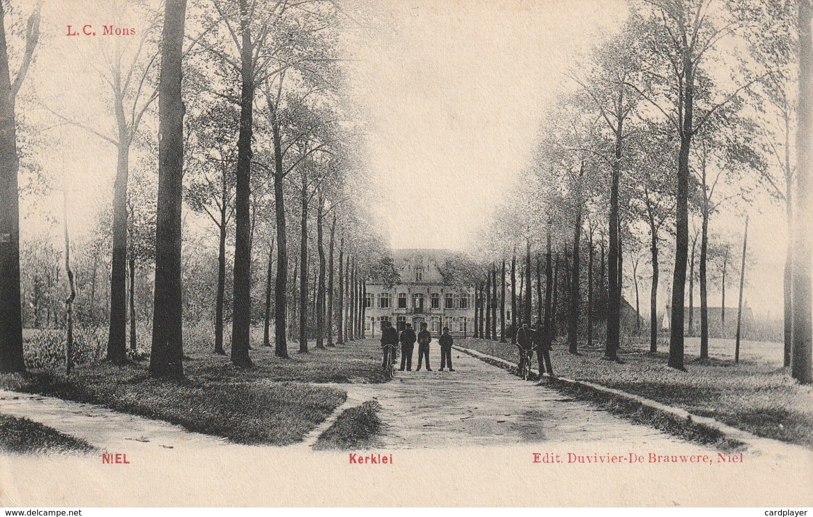 NIEL - Fraai Zicht Van De Kerklei Met Kasteel Op De Achtergrond - Animatie - Uitg. Duvivier - 1908 - Niel