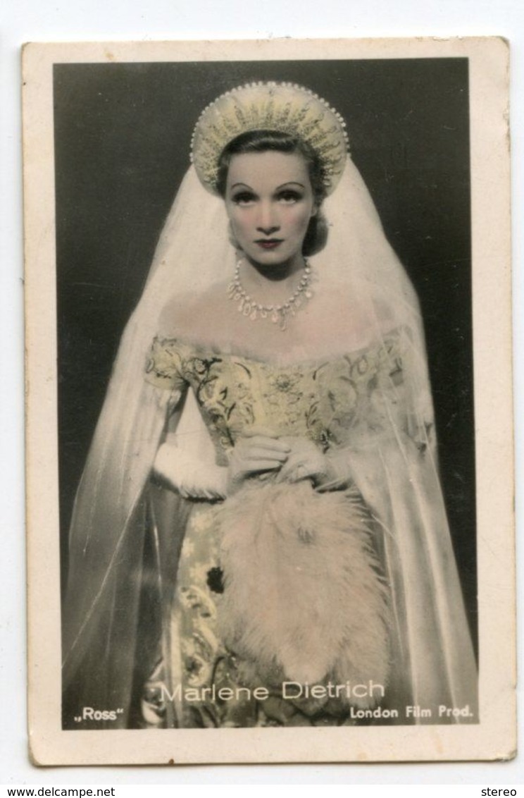Marlene Dietrich Movie Star Actress Cinema Kino Ross Small Card - Schauspieler