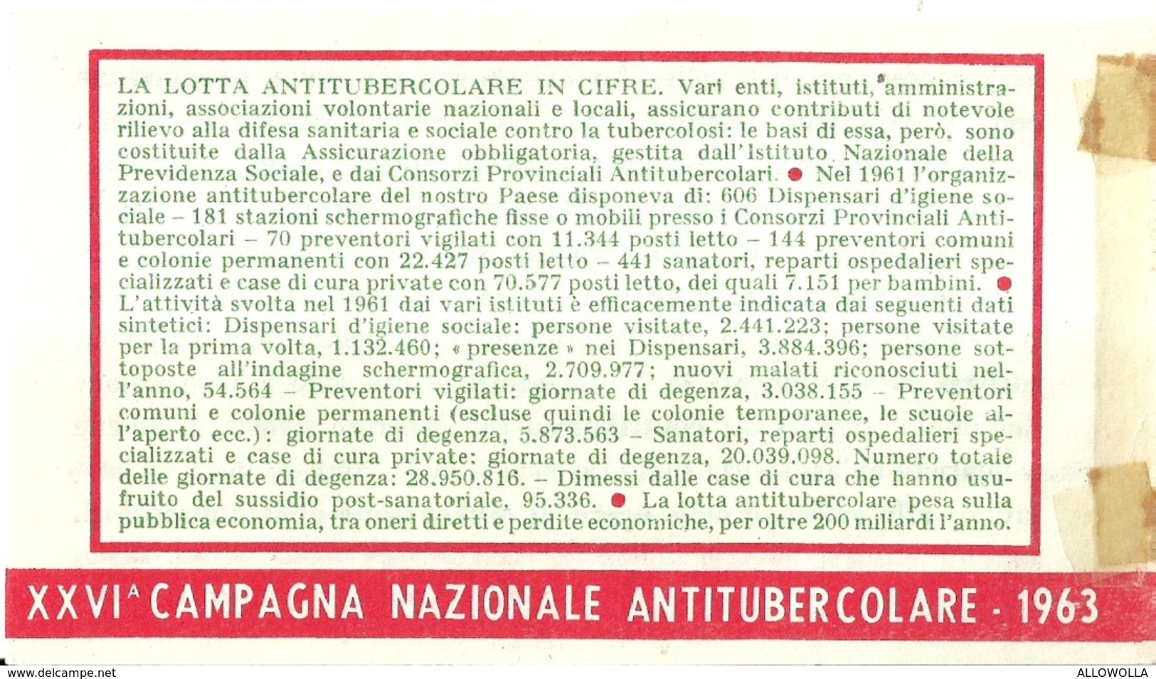 6064 " ERINNOFILI-XXVI CAMPAGNA NAZIONALE ANTITUBERCOLARE-1963-SECONDA SERIE-LIBRETTO DI 10 FRANCOBOLLI" - Erinnofilia