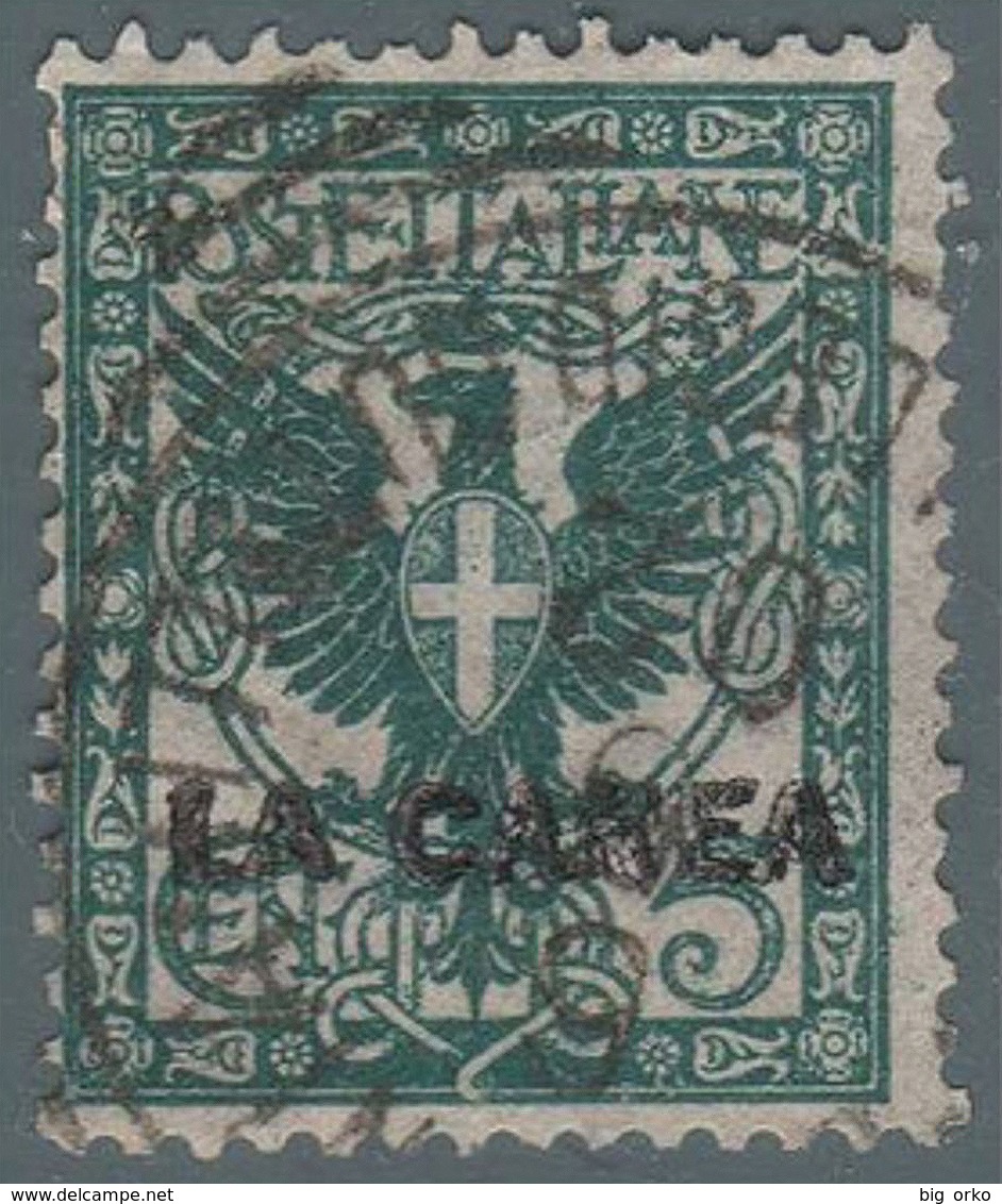 Levante - La Canea (Isola Di Creta): Francobollo D' Italia "Floreale" 5 C. Verde Azzurro - 1905 - La Canea