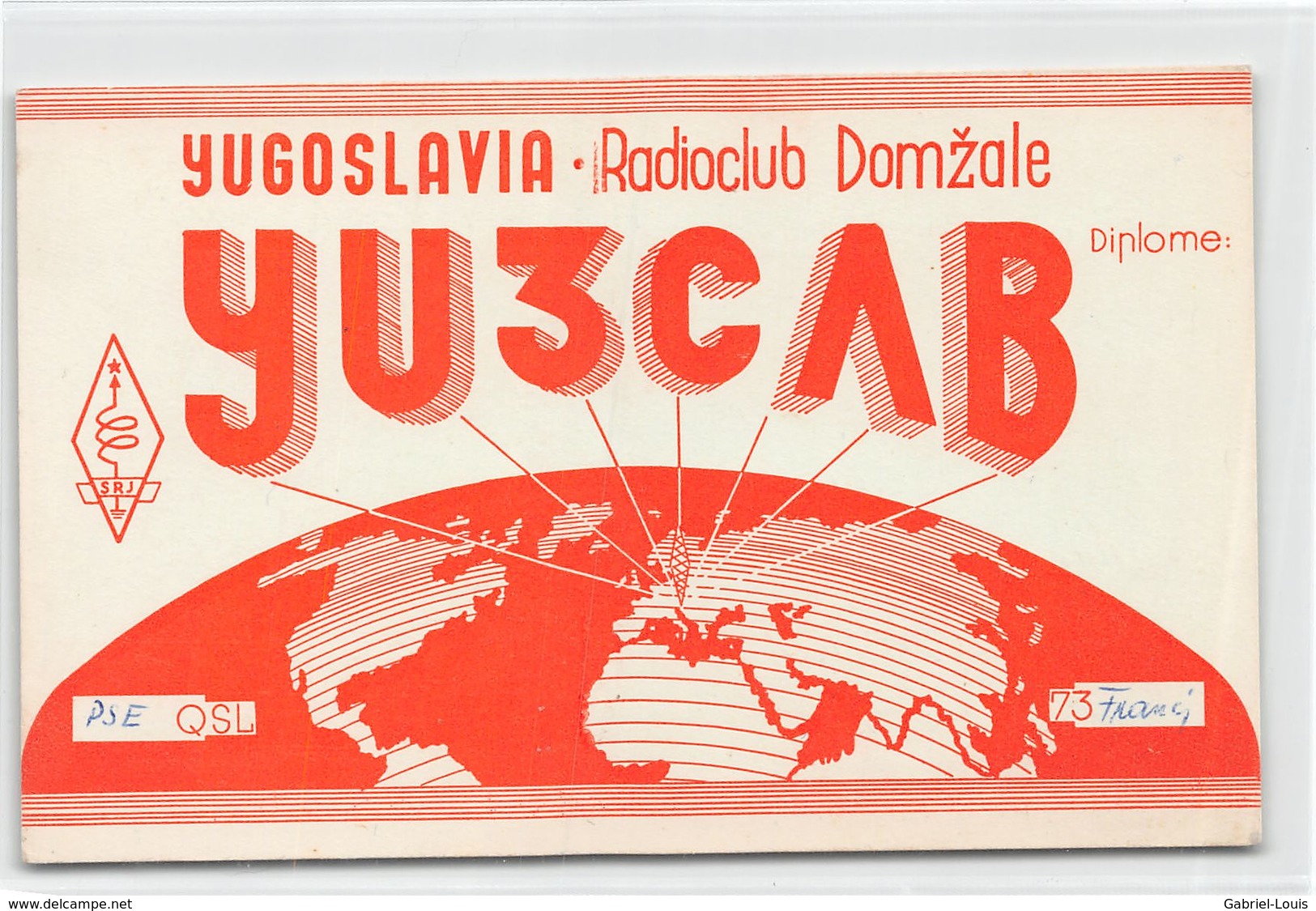 QSL Cards - YU3CAB - YU 3 CAB - Yugoslavia - Radioclub Domzale  - 1958 - Yougoslavie