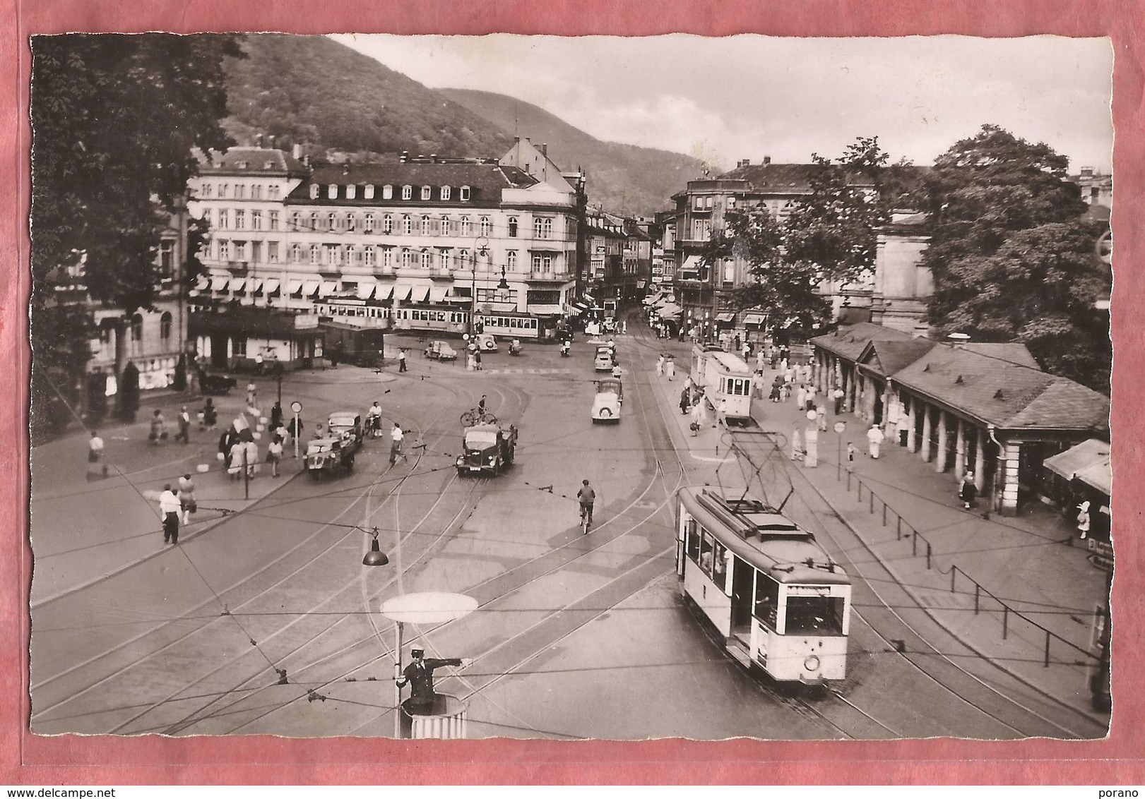 Heidelberg - Bismarckplatz Mit Tram / Strassenbahn - 1955 - Heidelberg