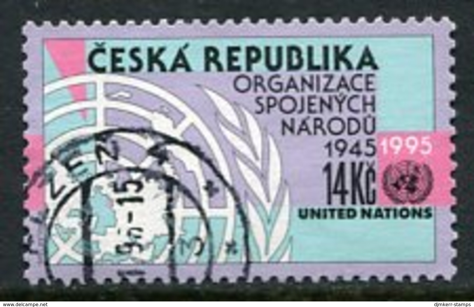 CZECH REPUBLIC 1995 UNO 50th Anniversary Used.  Michel 90 - Usati