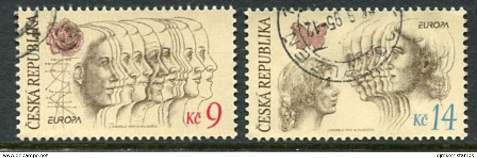 CZECH REPUBLIC 1995 Europa: Peace And Freedom Used.  Michel 76-77 - Gebraucht