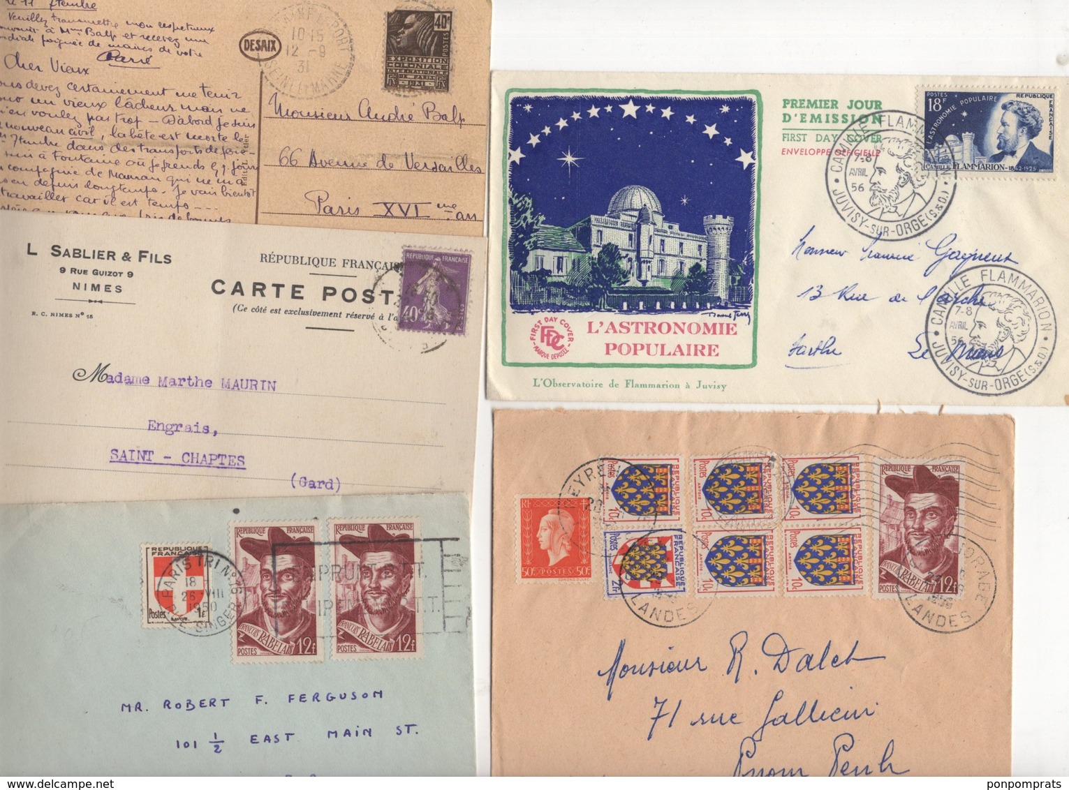 10 Lettres Et Cartes + 1 Cadeau Prix De Départ Sans Réserve 1€ Voir 2 Scan.  Bonnes Enchère     Lot Delc Vente 3, 1 - 1921-1960: Période Moderne