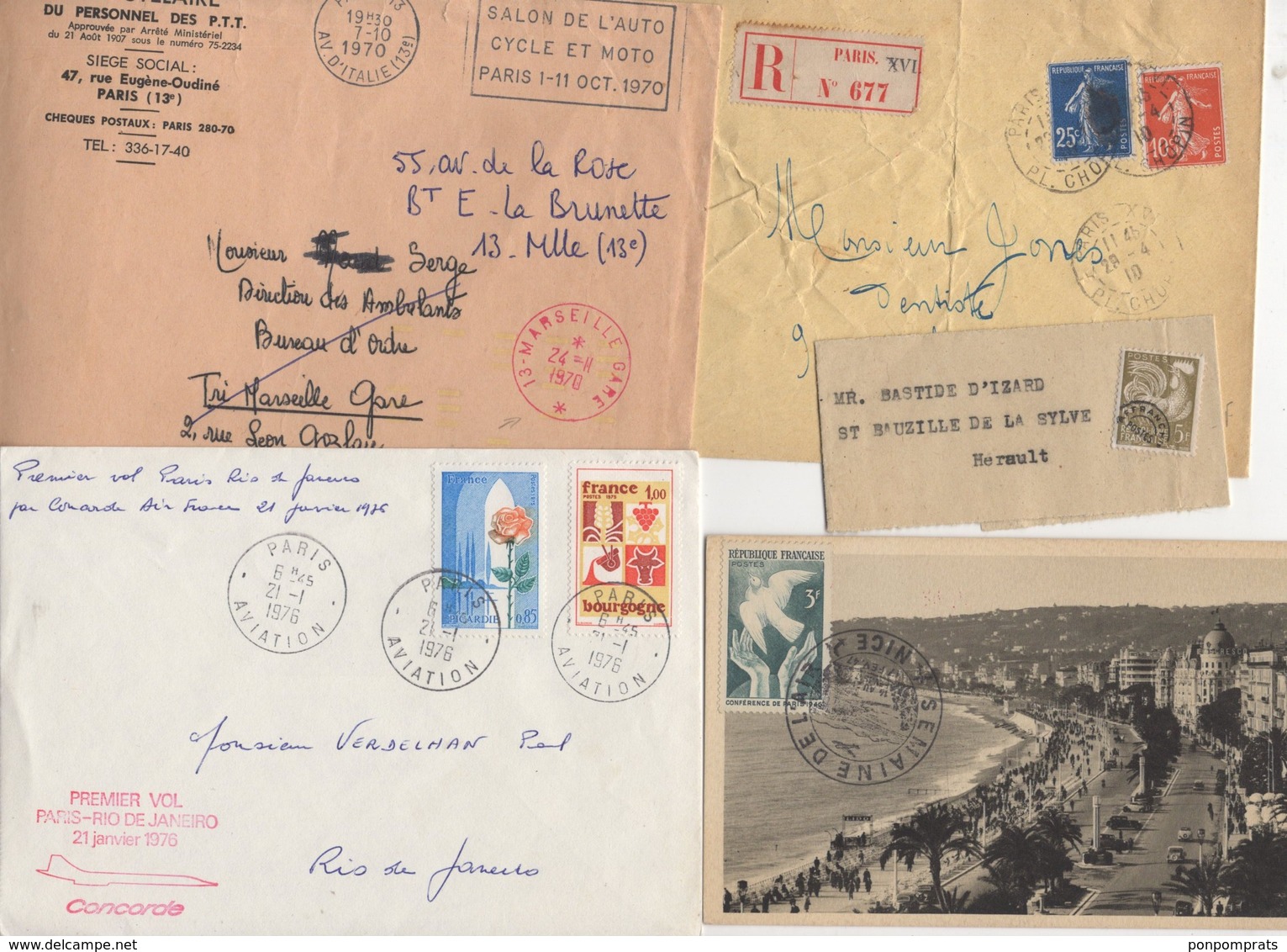 10 Lettres Et Cartes + 1 Cadeau Prix De Départ Sans Réserve 1€ Voir 2 Scan.  Bonnes Enchère     Lot Delc Vente 3, 2 - 1921-1960: Période Moderne