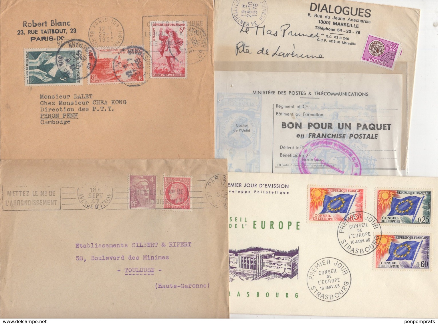 10 Lettres Et Cartes + 1 Cadeau Prix De Départ Sans Réserve 1€ Voir 2 Scan.  Bonnes Enchère     Lot Delc Vente 3, 11 - 1921-1960: Période Moderne