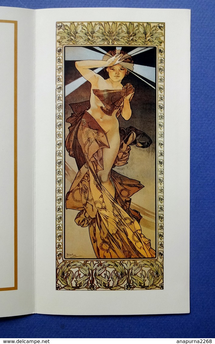 MUCHA... .. CARTE POSTALE FORMAT TRIPTYQUE...SÉRIGRAPHIE  .......REPRODUCTION ETOILE DU SOIR ET ETOILE DU MATIN - Mucha, Alphonse