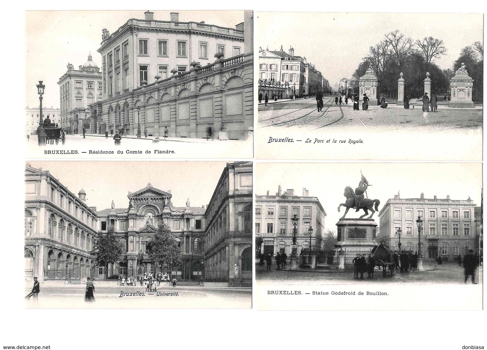 Bruxelles: Lot 37 Cartes Postale Petit Format (animées, Tram... - Lotti, Serie, Collezioni