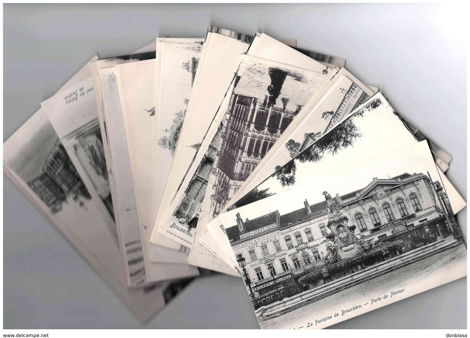Bruxelles: Lot 37 Cartes Postale Petit Format (animées, Tram... - Sets And Collections