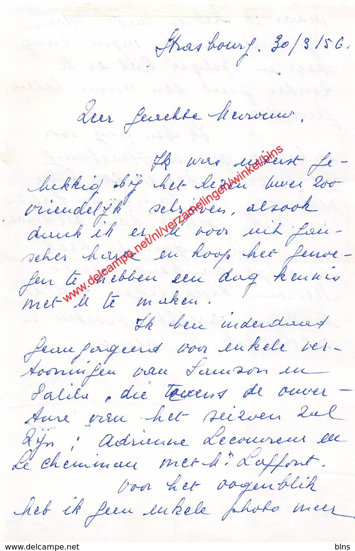 Brief Geschreven Door Operazangeres Rita Gorr In 1956 - Autographes