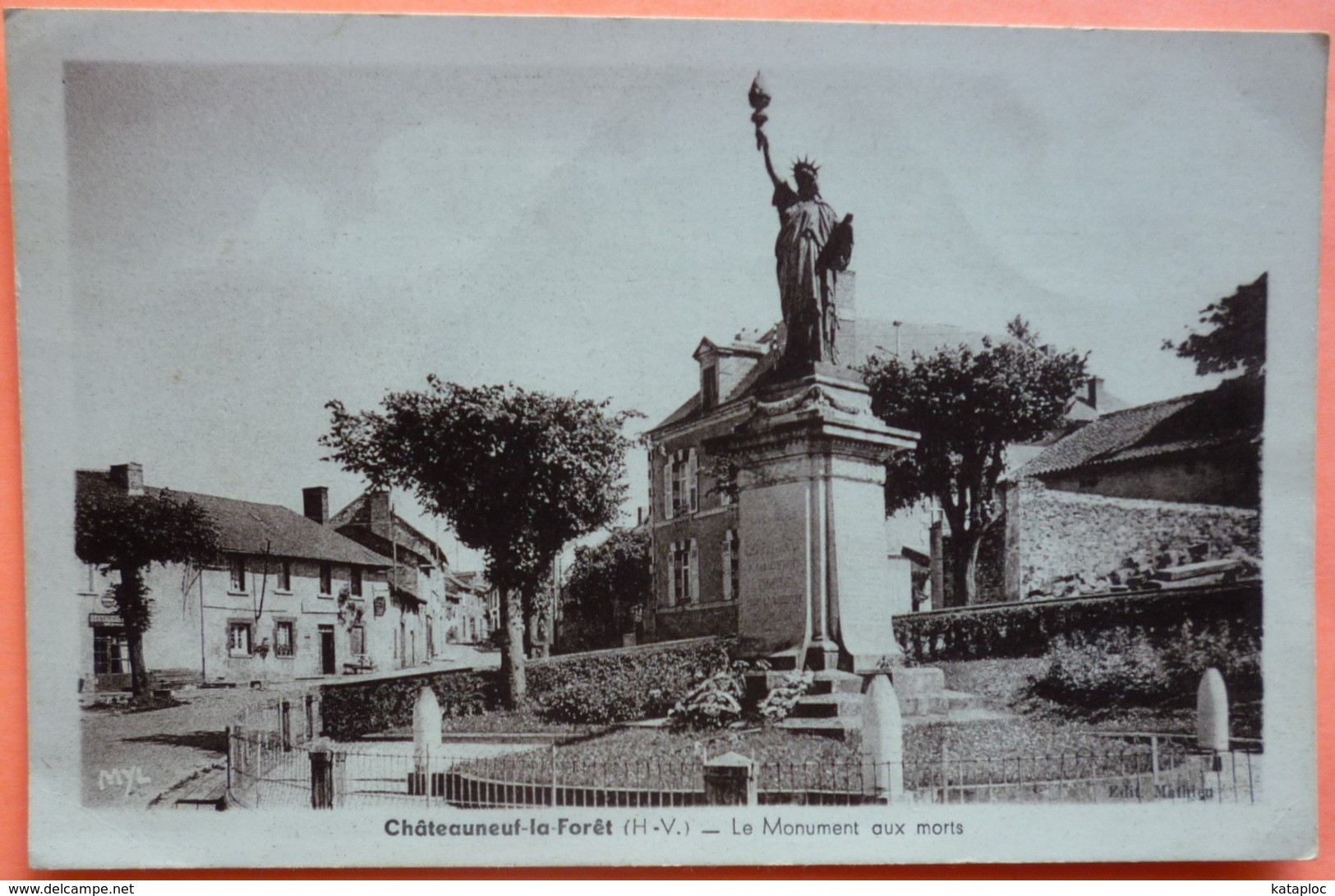 CARTE CHATEAUNEUF LA FORET - 87 - LE MONUMENT AUX MORTS - SCAN RECTO/VERSO -11 - Chateauneuf La Foret