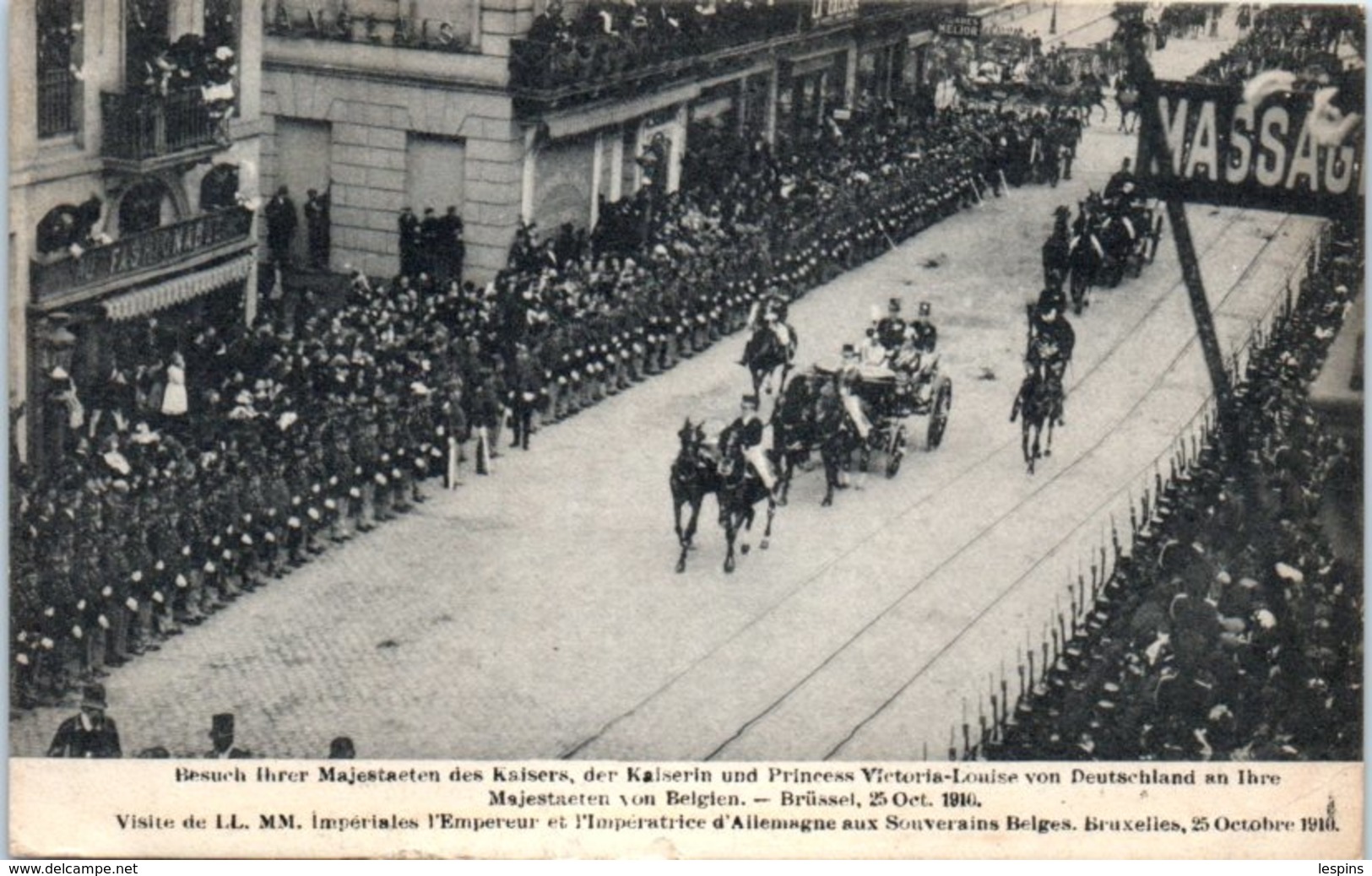 BELGIQUE - BRUXELLES -- Visite De LL MM. Impériales L'Empereur Et L'impératrice D'Allemagne...25 Octobre 1910 - Fêtes, événements